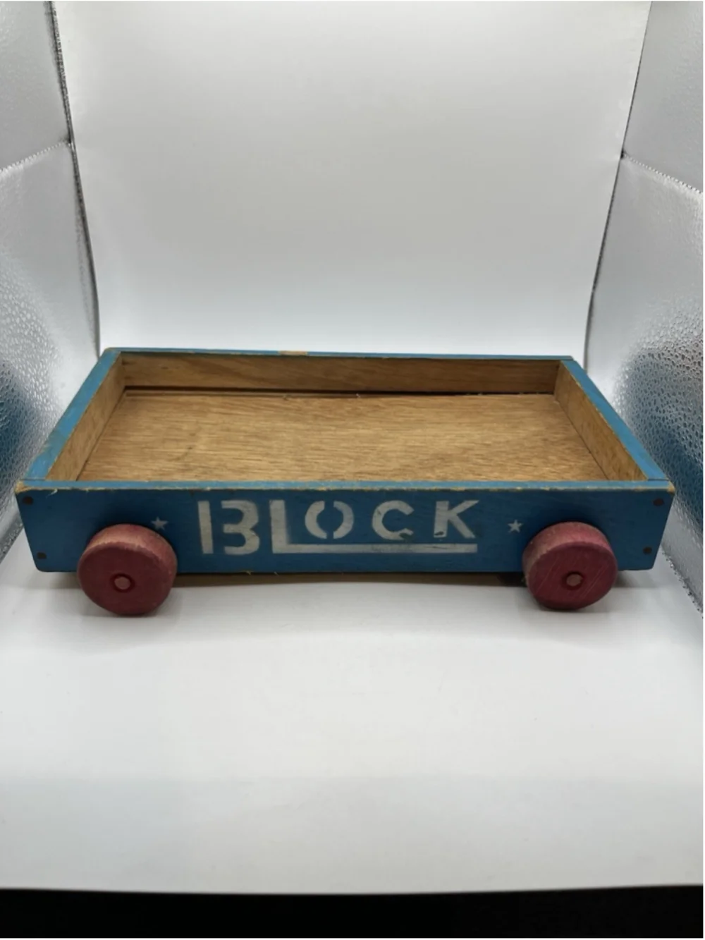 Vintage Wood Block Wagon Toy Disney? SEE ALL HARD TO FIND